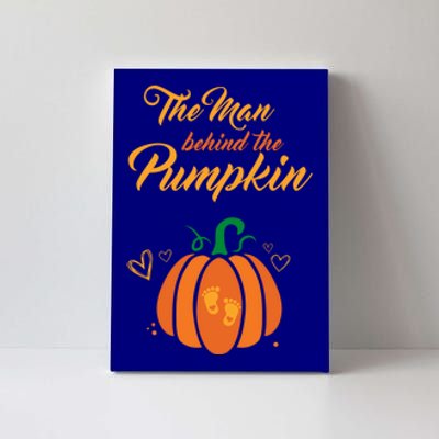 The Behind The Pumpkin Maternity Pregnancy Dad Halloween Gift Canvas