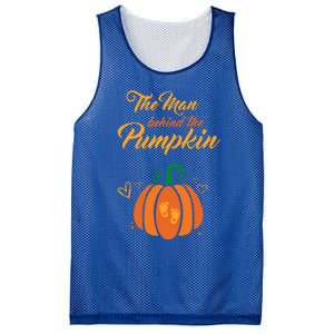 The Behind The Pumpkin Maternity Pregnancy Dad Halloween Gift Mesh Reversible Basketball Jersey Tank