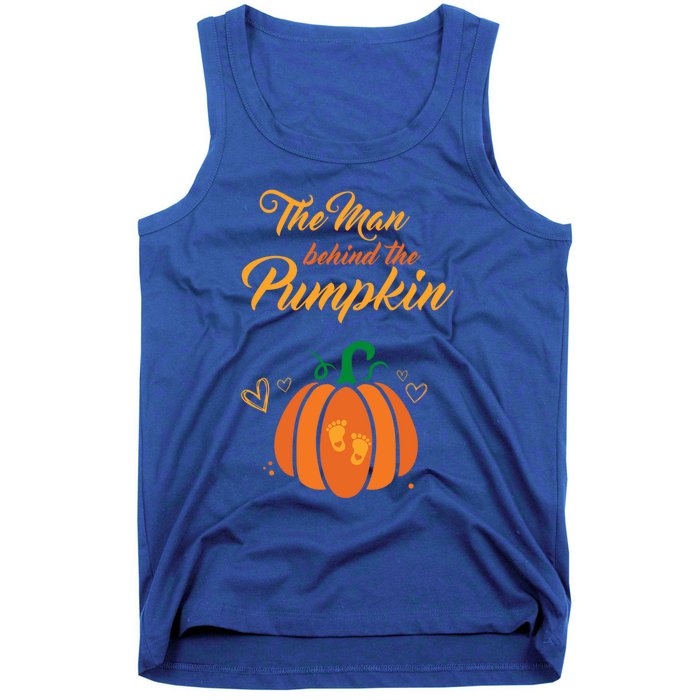 The Behind The Pumpkin Maternity Pregnancy Dad Halloween Gift Tank Top