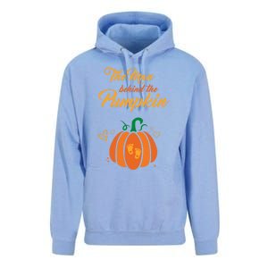 The Behind The Pumpkin Maternity Pregnancy Dad Halloween Gift Unisex Surf Hoodie