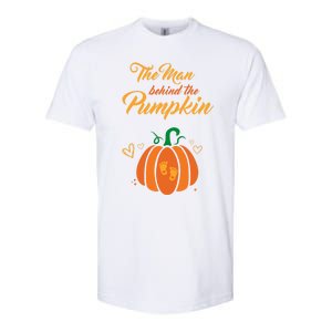 The Behind The Pumpkin Maternity Pregnancy Dad Halloween Gift Softstyle CVC T-Shirt