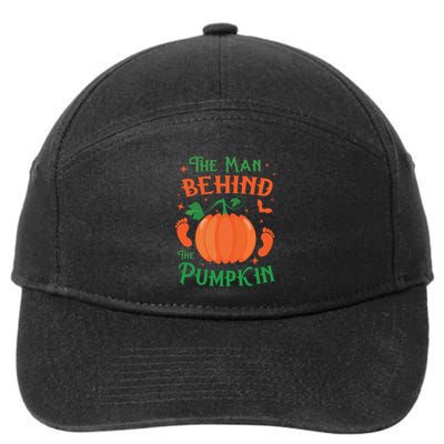The Behind The Pumpkin Gift Halloween New Dad Soon Cool Gift 7-Panel Snapback Hat