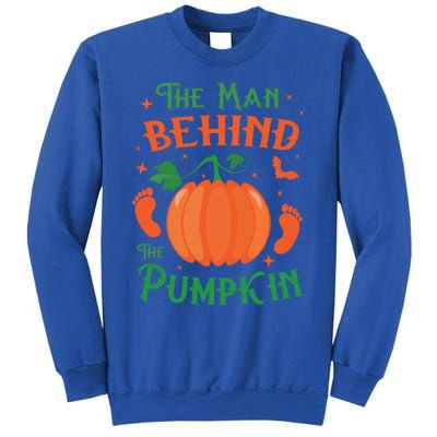 The Behind The Pumpkin Gift Halloween New Dad Soon Cool Gift Sweatshirt