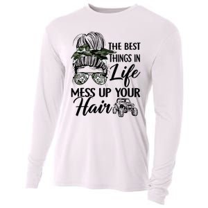 The Best Things In Life Mess Up Your Hair UTV SXS Funny Cooling Performance Long Sleeve Crew