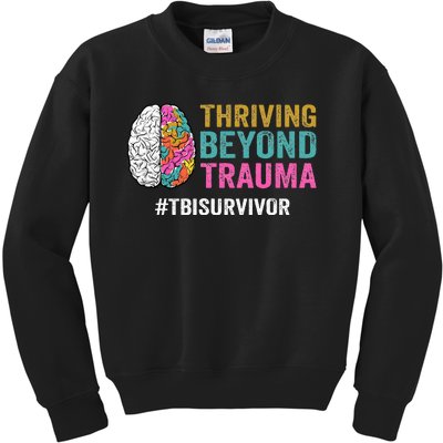 Thriving Beyond Trauma Tbi Traumatic Brain Injury Survivor Kids Sweatshirt