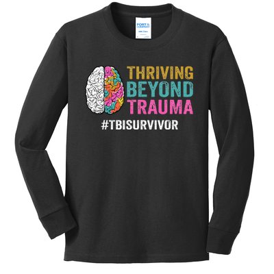 Thriving Beyond Trauma Tbi Traumatic Brain Injury Survivor Kids Long Sleeve Shirt