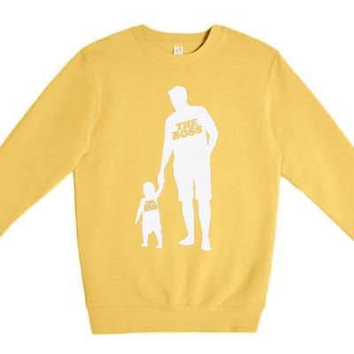 The Boss The Real Boss Father Son Partner Look Fathers Day Premium Crewneck Sweatshirt