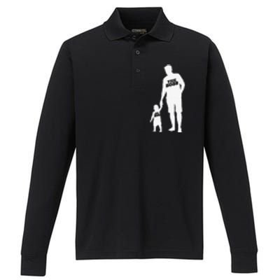 The Boss The Real Boss Father Son Partner Look Fathers Day Performance Long Sleeve Polo