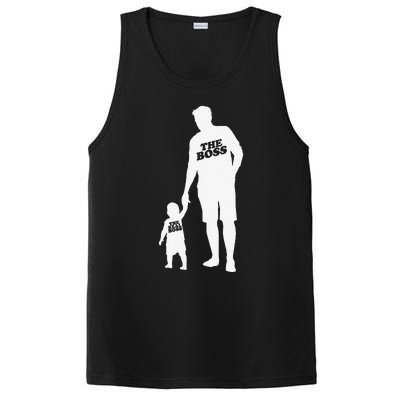 The Boss The Real Boss Father Son Partner Look Fathers Day PosiCharge Competitor Tank