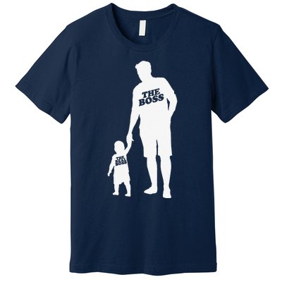 The Boss The Real Boss Father Son Partner Look Fathers Day Premium T-Shirt