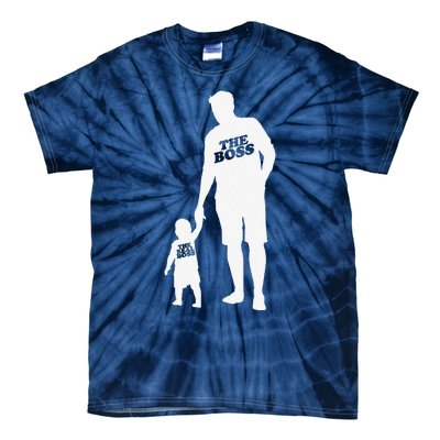 The Boss The Real Boss Father Son Partner Look Fathers Day Tie-Dye T-Shirt