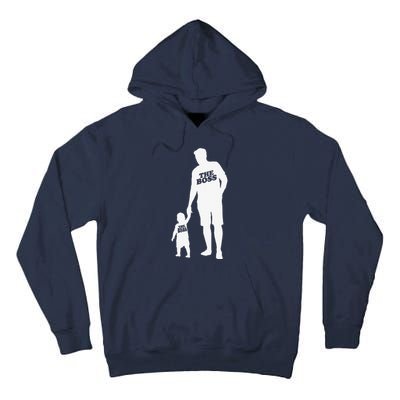 The Boss The Real Boss Father Son Partner Look Fathers Day Tall Hoodie