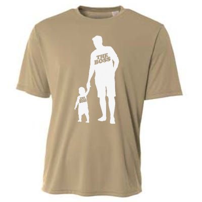 The Boss The Real Boss Father Son Partner Look Fathers Day Cooling Performance Crew T-Shirt