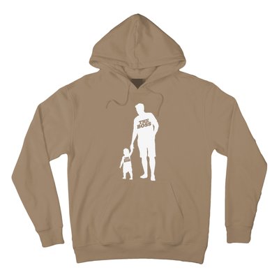 The Boss The Real Boss Father Son Partner Look Fathers Day Hoodie