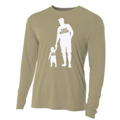 The Boss The Real Boss Father Son Partner Look Fathers Day Cooling Performance Long Sleeve Crew