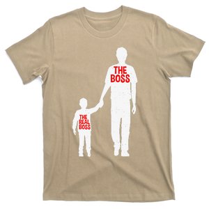 The Boss The Real Boss Father Dad Son Fathers Day Matching T-Shirt