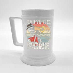 Trombone Bad To The Bone Retro Skeleton Marching Band Player Beer Stein