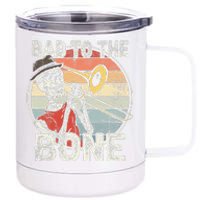 Trombone Bad To The Bone Retro Skeleton Marching Band Player 12 oz Stainless Steel Tumbler Cup