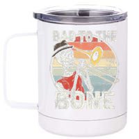 Trombone Bad To The Bone Retro Skeleton Marching Band Player 12 oz Stainless Steel Tumbler Cup