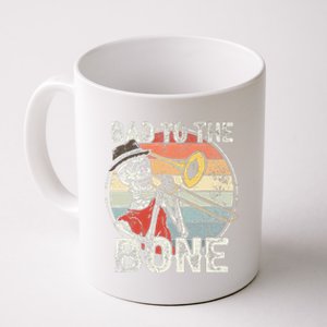 Trombone Bad To The Bone Retro Skeleton Marching Band Player Coffee Mug