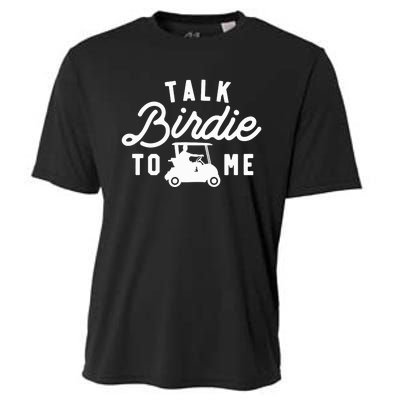 Talk Birdie To Me, Funny Golf Dad Golfer Gift Tee, Golf Cart Cooling Performance Crew T-Shirt