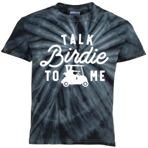 Talk Birdie To Me, Funny Golf Dad Golfer Gift Tee, Golf Cart Kids Tie-Dye T-Shirt