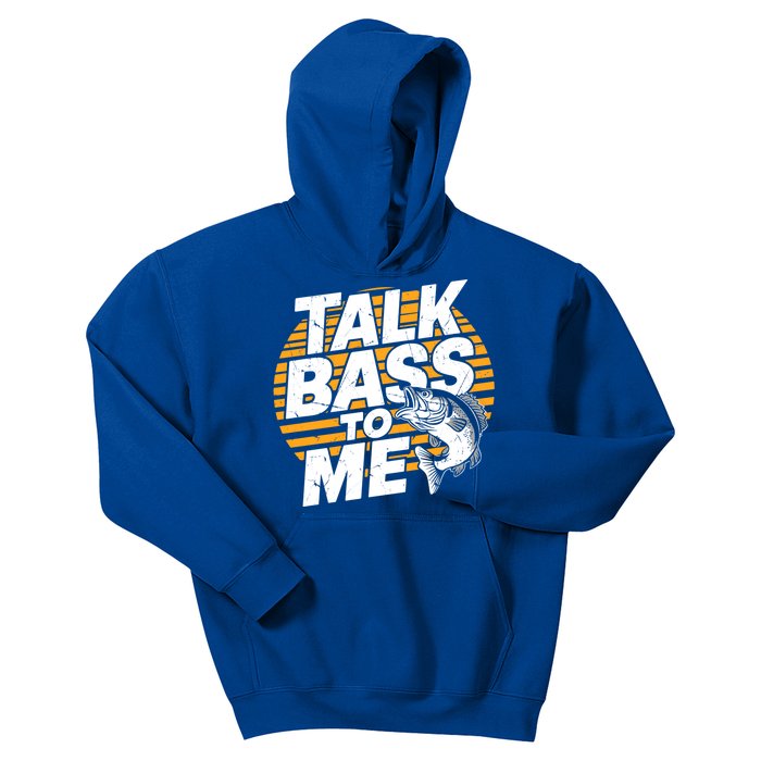 Talk Bass To Me Bass Fishing Cute Gift Kids Hoodie