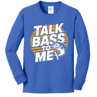 Talk Bass To Me Bass Fishing Cute Gift Kids Long Sleeve Shirt