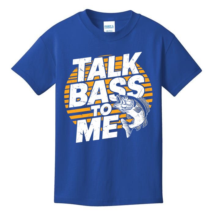 Talk Bass To Me Bass Fishing Cute Gift Kids T-Shirt