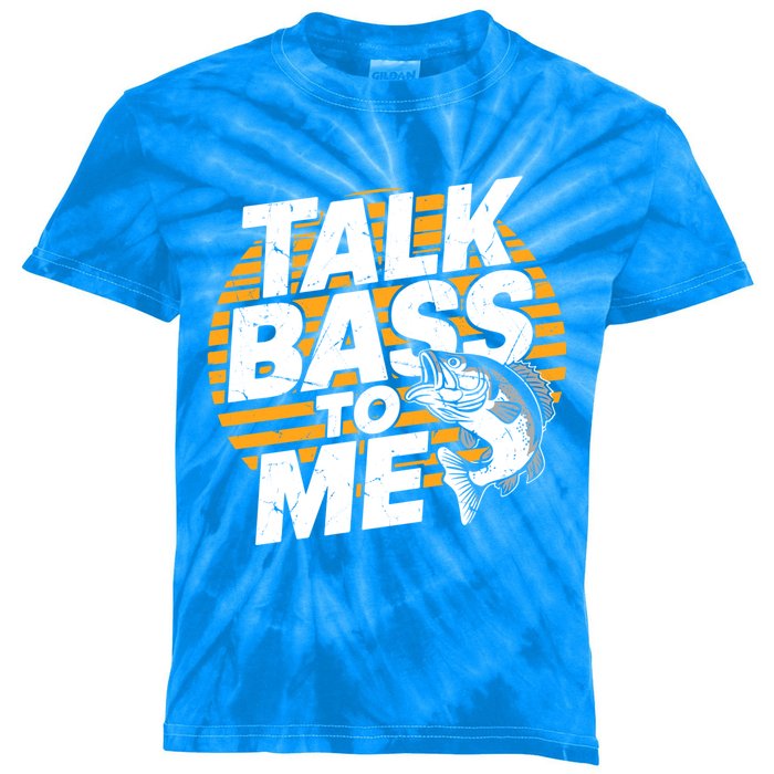 Talk Bass To Me Bass Fishing Cute Gift Kids Tie-Dye T-Shirt