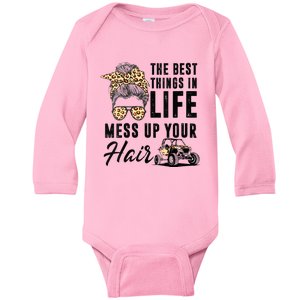 The Best Things In Life Mess Up Your Hair UTV SXS Baby Long Sleeve Bodysuit