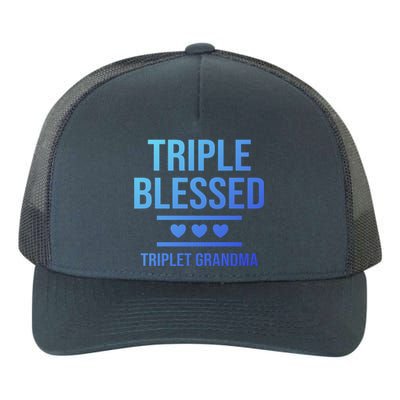 Triple Blessed Triplet Grandma Grand Funny Grandmother Gift Yupoong Adult 5-Panel Trucker Hat