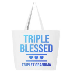 Triple Blessed Triplet Grandma Grand Funny Grandmother Gift 25L Jumbo Tote