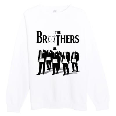 The Brothers Together The Point Within A Circle Masonic Premium Crewneck Sweatshirt