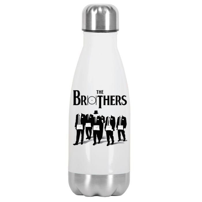 The Brothers Together The Point Within A Circle Masonic Stainless Steel Insulated Water Bottle