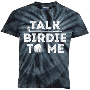 Talk Birdie To Me - Funny Golf Player Pun Golfer Kids Tie-Dye T-Shirt