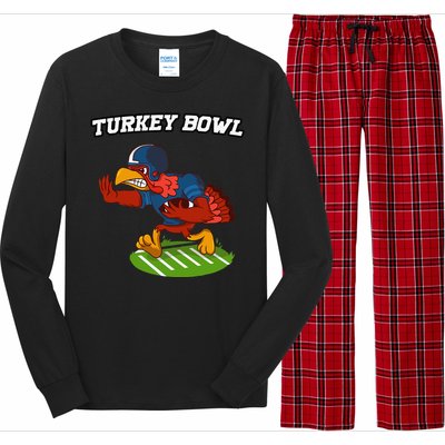 Turkey Bowl Thanksgiving Football Pilgrim Long Sleeve Pajama Set