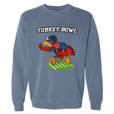 Turkey Bowl Thanksgiving Football Pilgrim Garment-Dyed Sweatshirt