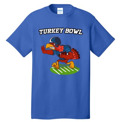 Turkey Bowl Thanksgiving Football Pilgrim Tall T-Shirt