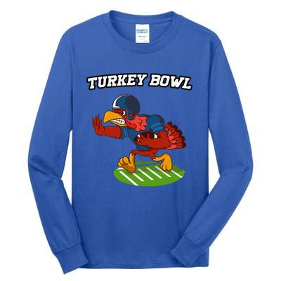 Turkey Bowl Thanksgiving Football Pilgrim Tall Long Sleeve T-Shirt