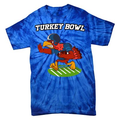 Turkey Bowl Thanksgiving Football Pilgrim Tie-Dye T-Shirt