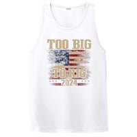 Too Big To Rig 2024 Funny Usa Flag PosiCharge Competitor Tank