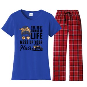 The Best Things In Life Mess Up Your Hair Utv Sxs Gift Women's Flannel Pajama Set