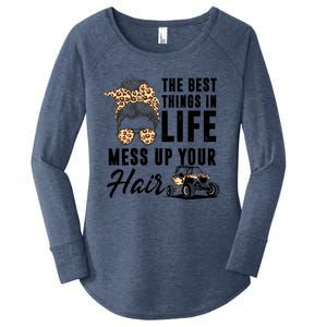 The Best Things In Life Mess Up Your Hair Utv Sxs Gift Women's Perfect Tri Tunic Long Sleeve Shirt