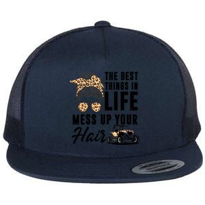 The Best Things In Life Mess Up Your Hair Utv Sxs Gift Flat Bill Trucker Hat