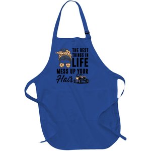 The Best Things In Life Mess Up Your Hair Utv Sxs Cool Gift Full-Length Apron With Pockets