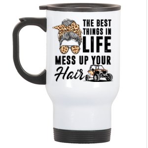 The Best Things In Life Mess Up Your Hair Utv Sxs Cool Gift Stainless Steel Travel Mug