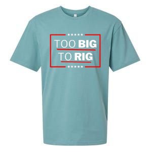 Too Big To Rig Saying Trump 2024 Funny Trump Quote Sueded Cloud Jersey T-Shirt