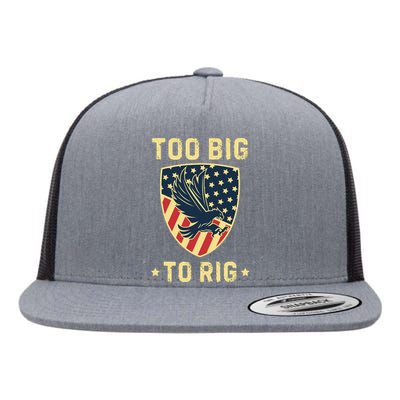 Too Big To Rig Funny Conservative 2024 Flat Bill Trucker Hat