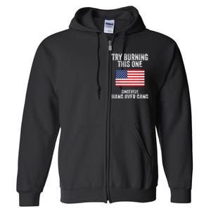 Try Burning This One Sincerely Hang Over Gang Tom Macdonald Full Zip Hoodie